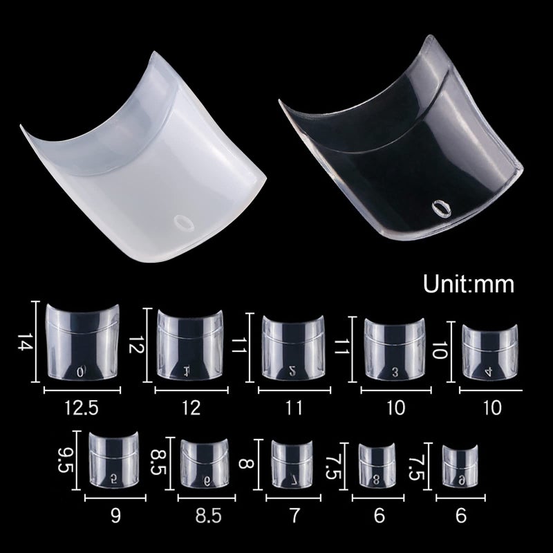 Beuniar Acrylic Natural Nail Tips 500Pcs Short French Artificial Square False Tip for Manicure with Storage Box - Image 2