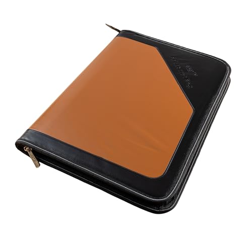 SPS PU Leather 24-Pocket A4 File Organizer – Professional Document Holder for Certificates, Legal Documents, Home, Office, School Use (Tan) - Image 1