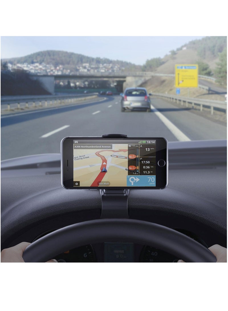حامل هاتف السيارة على لوحة القيادة، مثبت هاتف محمول، حامل موبايل، تصميم HUD غير قابل للانزلاق للهاتف الذكي - Image 2