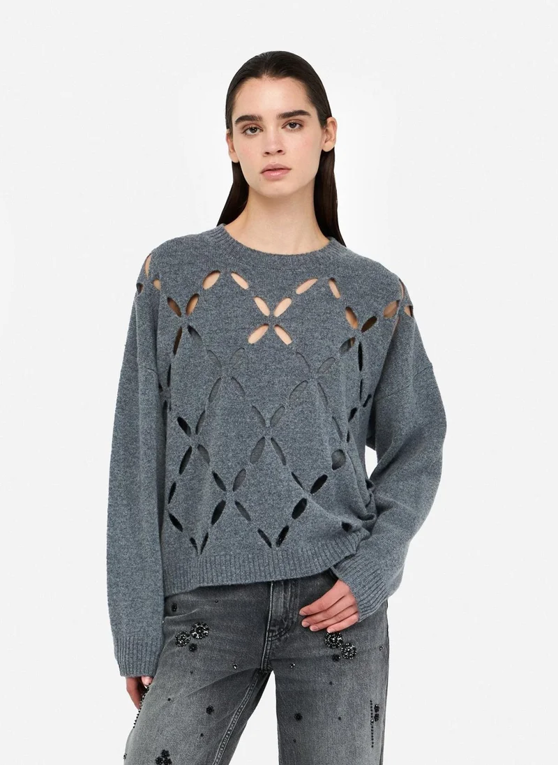 Liu Jo Wool Jumper With Cut-Out Detailing