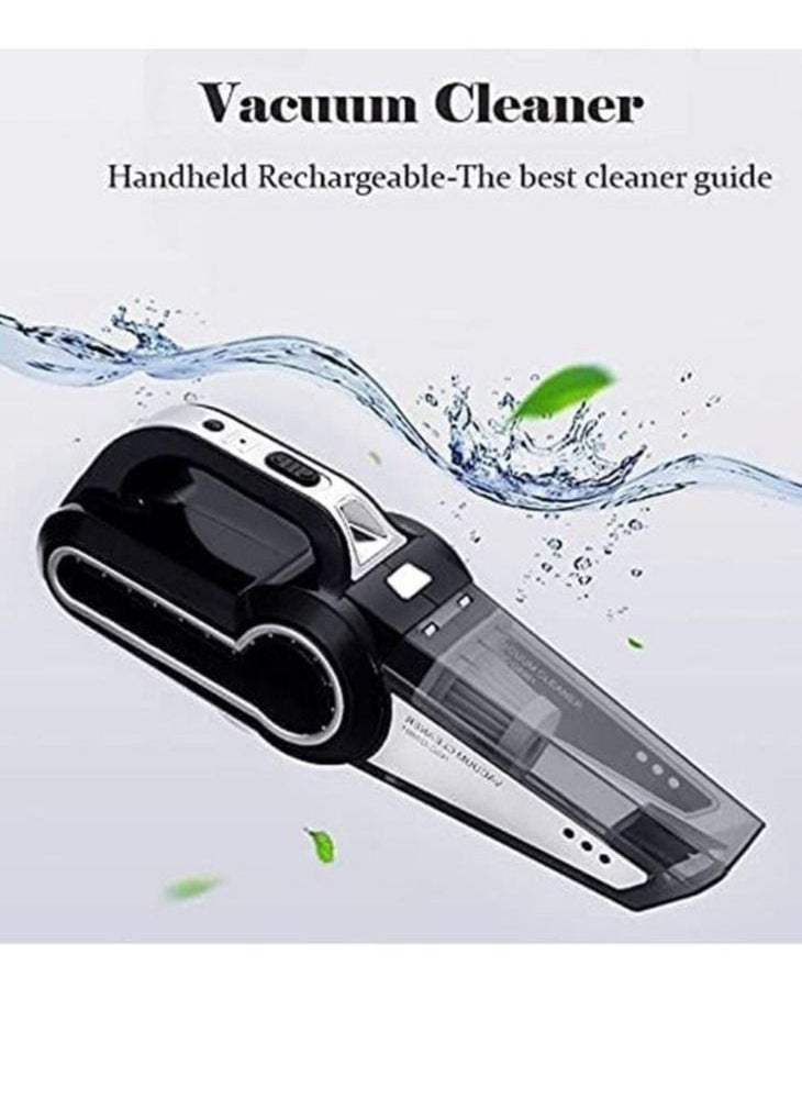 REBENUO - 4-in-1 Car Vacuum Cleaner Handheld Vacuums Multifunction Car Vacuums Cleaner with Searchlight Tire Pressure Gauge and Car Inflator 120W DC 12V Up to 6500Pa Powerful Suction for Wet and Dry - Image 1