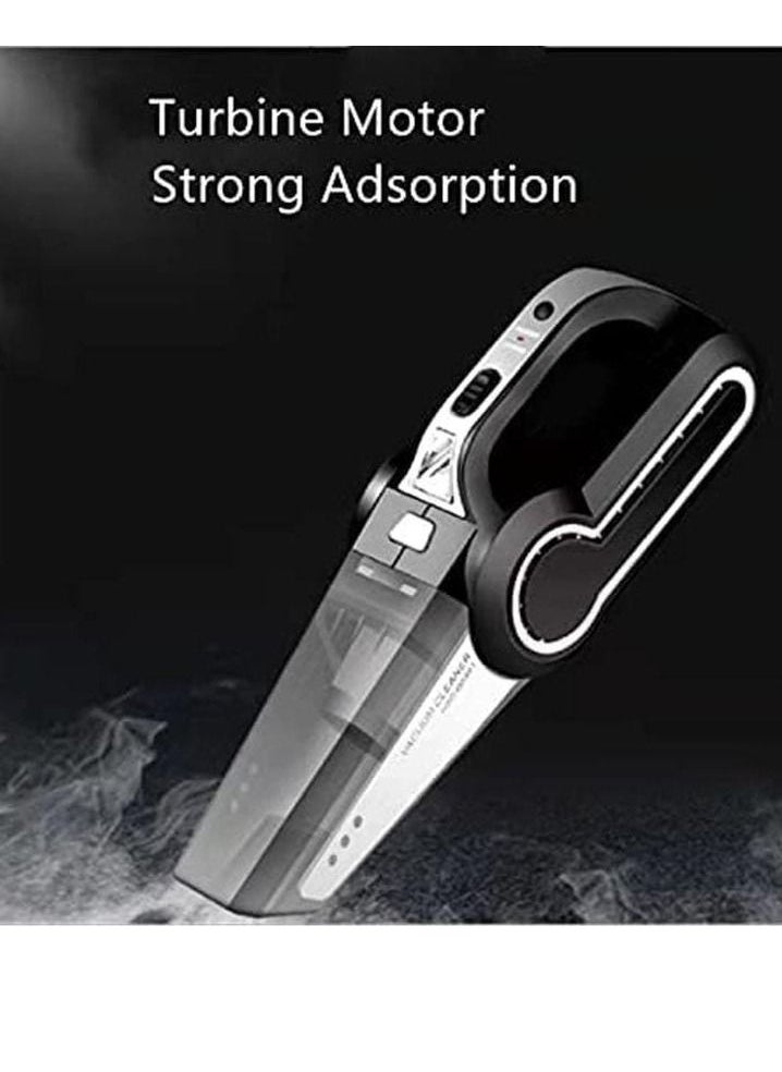 REBENUO - 4-in-1 Car Vacuum Cleaner Handheld Vacuums Multifunction Car Vacuums Cleaner with Searchlight Tire Pressure Gauge and Car Inflator 120W DC 12V Up to 6500Pa Powerful Suction for Wet and Dry - Image 1
