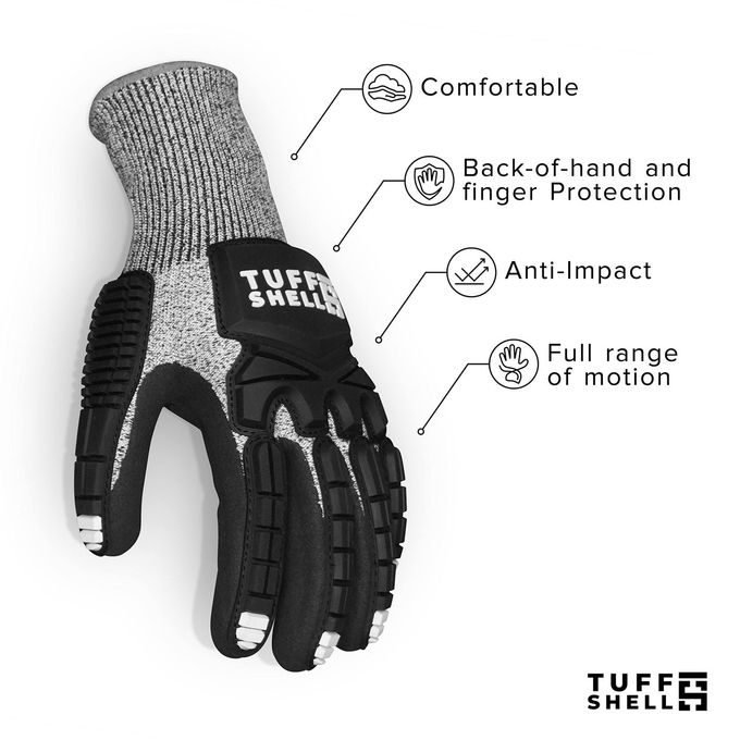 Tuff Shell Cut Resistant Lobstering Gloves, Touchscreen Capable, Crab Gloves, Diving Gloves, Lobster Diving Gloves, Spearfishing Glove (Large) - Image 2