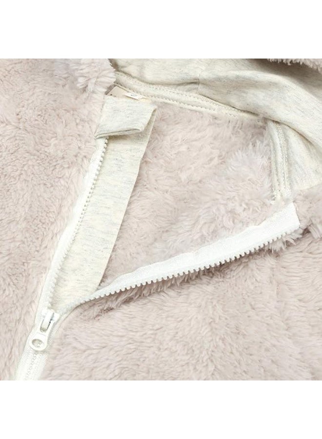 Newborn Baby Snowsuit Fleece Lined Onesie Outfits Warm Hooded Romper for Infant 3-6 months - Image 2