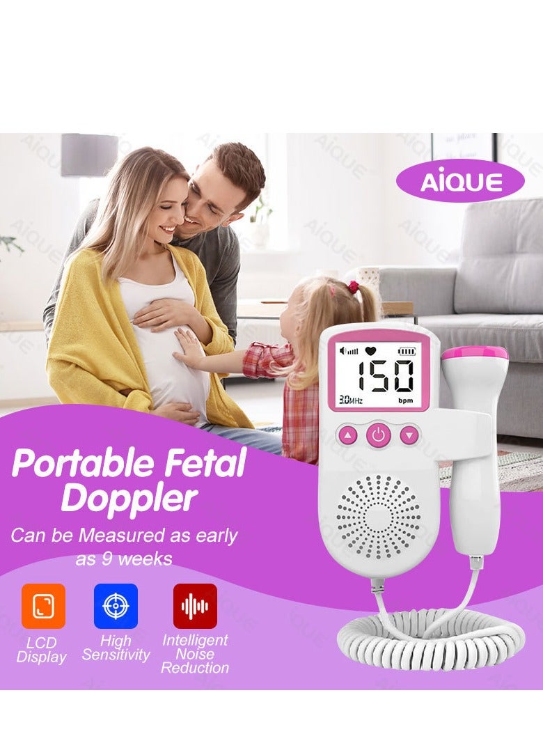 AiQueen Baby Heart Beat Pocket Portable Fetal Doppler - Image 1
