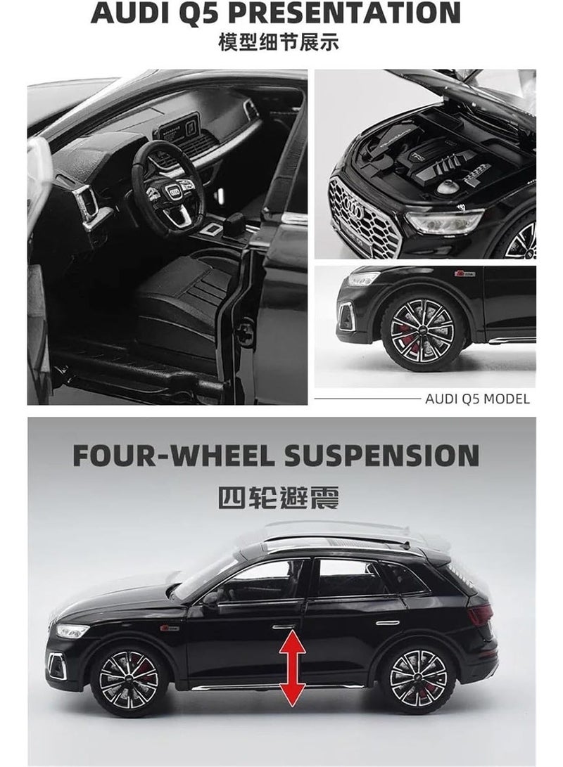 Model Car 1/24 for Audi Q5 Luxury SUV Miniature Metal Model Off-Road Car Die-cast Pull-Back Vehicles Ornaments Miniature Replica Car - Image 3