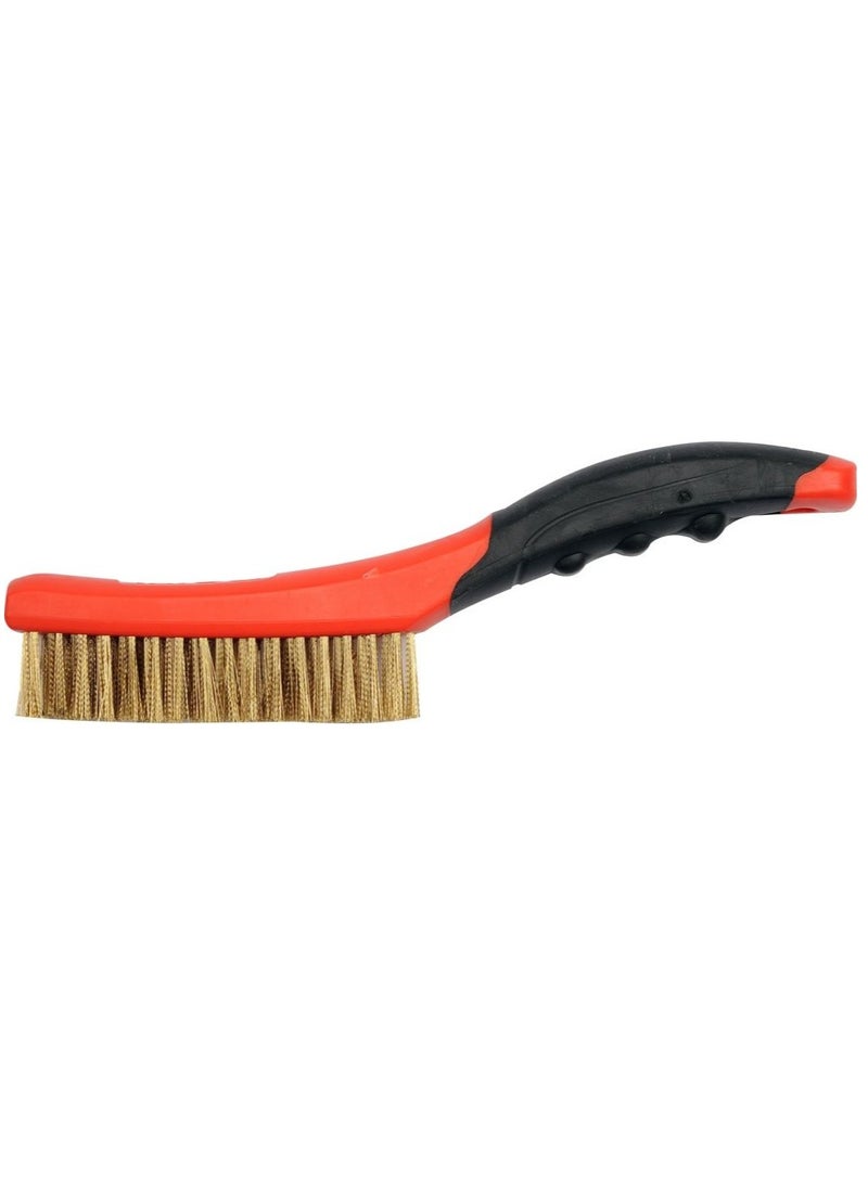 YATO Wire Brush Brass With Plastic Handle 4X16 Rows 260mm