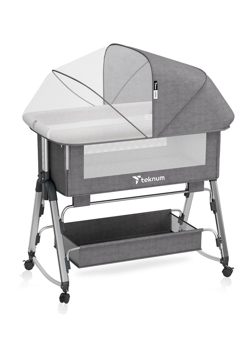 TEKNUM Baby Bedside Sleepzen 1 With Horizontal Adjustment - Grey  - Image 1