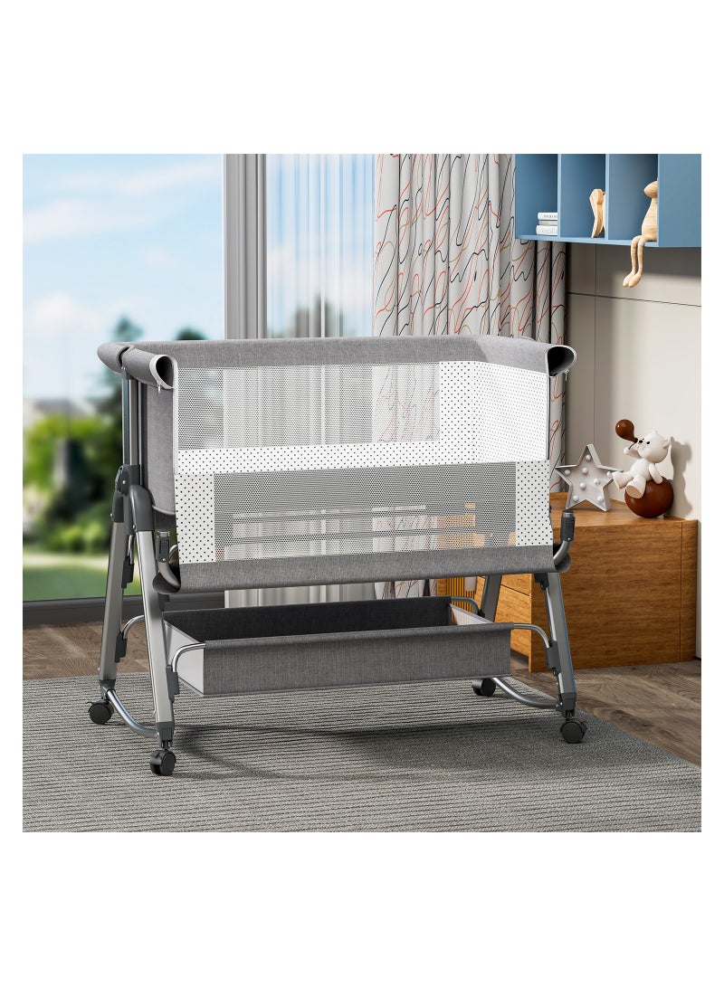 TEKNUM Baby Bedside Sleepzen 1 With Horizontal Adjustment - Grey  - Image 3