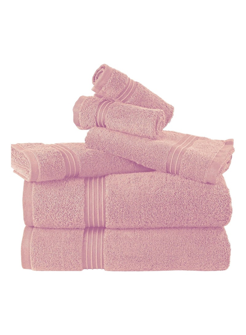 Comfy مجموعة مناشف مريحة مكونة من 6 قطع - 2 منشفة حمام، 2 منشفة يد، و4 مناشف وجه، 600 جرام لكل متر مربع من القطن الممشط بنسبة 100%، مناشف عالية الامتصاص للحمام ومنشفة الاستحمام - Image 2