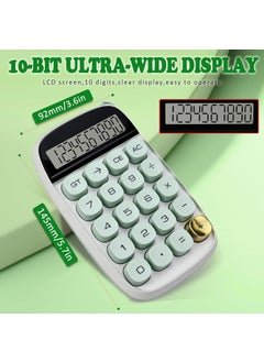Apera MT18 Calculator 10 Digit Mechanical Keys Large LCD Display Old Typewriter Style  - Image 4