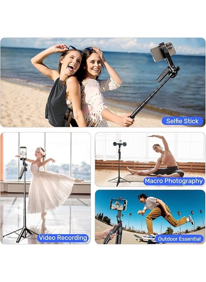 Auto Face Tracking Tripod with 360° Rotation, Fill Light & Remote – 4-in-1 Smart Phone Tripod Stand for iPhone & Android, Extendable up to 70", Gesture Control, No App Needed - Image 5