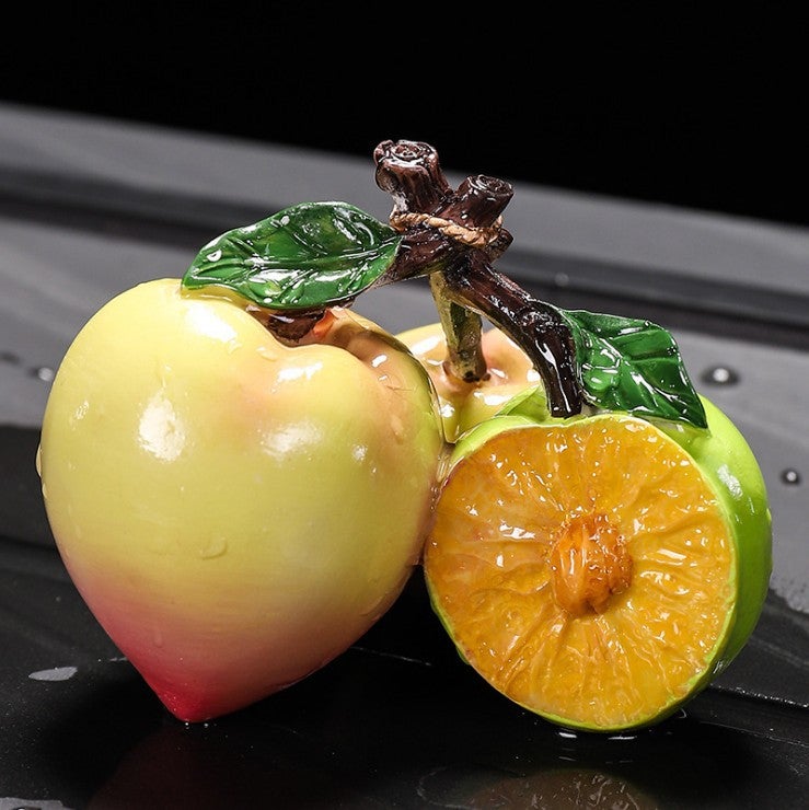Tea Pet Figurines That Change Color, Lychee Fruit, Bayberry, Golden Toad Tea Toys, Creative Tea Table Decorations, Tea Set For Brewing Tea Around The Stove - Image 1