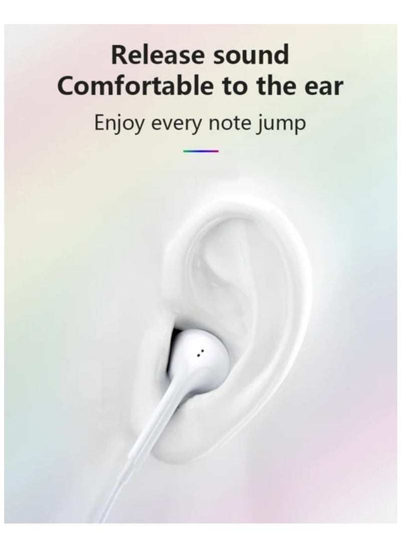 تقليدي سماعات أذن بمنفذ Type-C – سماعات سلكية داخل الأذن بمنفذ USB-C مع ميكروفون وتحكم في الصوت، متوافقة مع iPhone 16/15 Pro Max، iPad Pro/Air، Samsung والمزيد – باللون الأبيض - Image 5