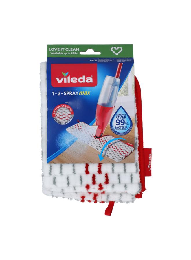 Vileda 1-2 Spray Max System Refill Pad Red and White - Image 1