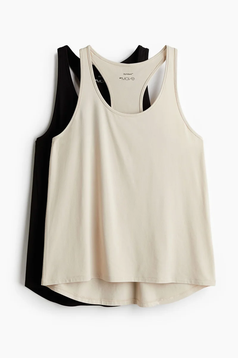 اتش اند ام بلوزات رياضية بدون أكمام من نسيج دراي موف™ - عبوة من قطعتين