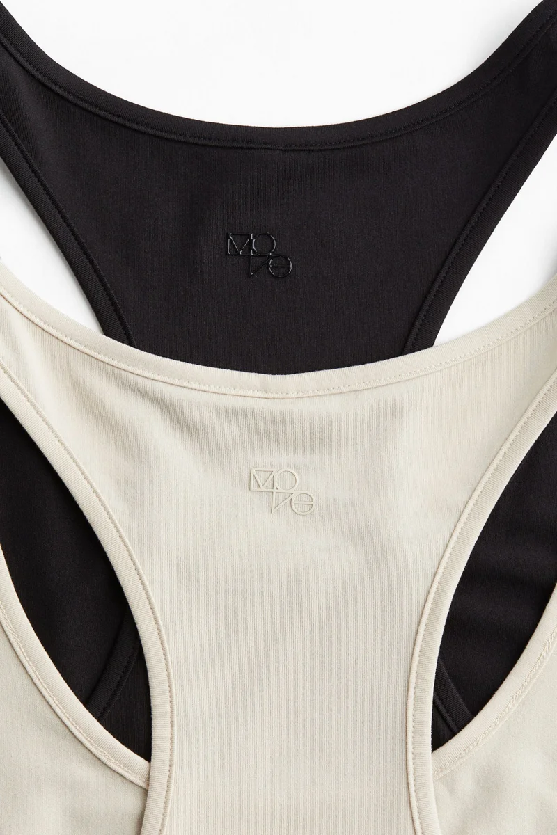 اتش اند ام بلوزات رياضية بدون أكمام من نسيج دراي موف™ - عبوة من قطعتين