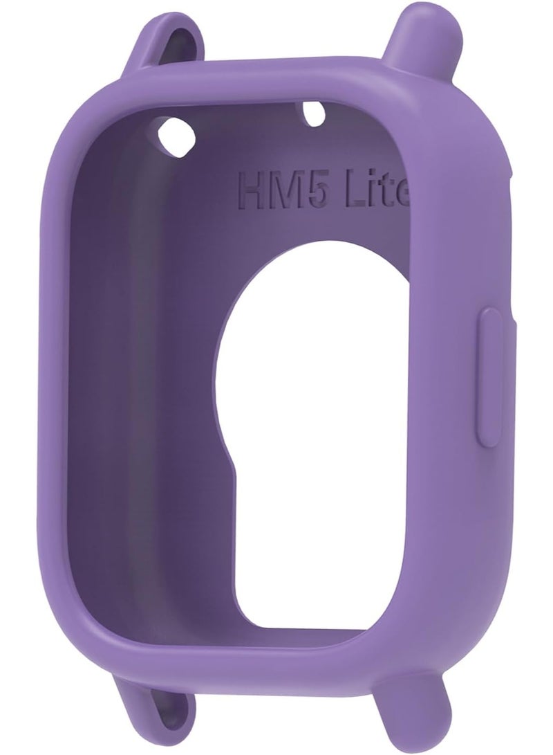 غطاء سيليكون ناعم لساعة REDMI Watch 5 Lite، جراب واقٍ مجوف خفيف الوزن للغاية، مزخرف لساعة REDMI Watch 5 Lite (أرجواني فاتح) - Image 1