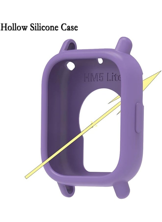 غطاء سيليكون ناعم لساعة REDMI Watch 5 Lite، جراب واقٍ مجوف خفيف الوزن للغاية، مزخرف لساعة REDMI Watch 5 Lite (أرجواني فاتح) - Image 2