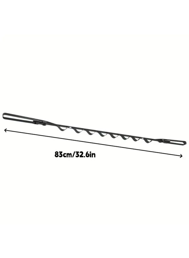 1pc Portable Car Clothesline With Hooks For Auto Travel Hanging Rod - Image 2