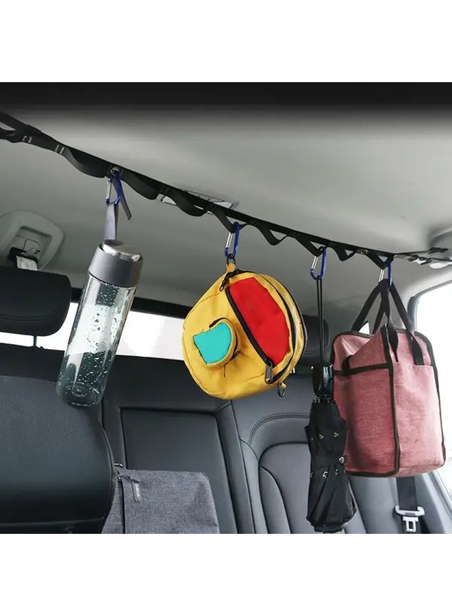 1pc Portable Car Clothesline With Hooks For Auto Travel Hanging Rod - Image 4