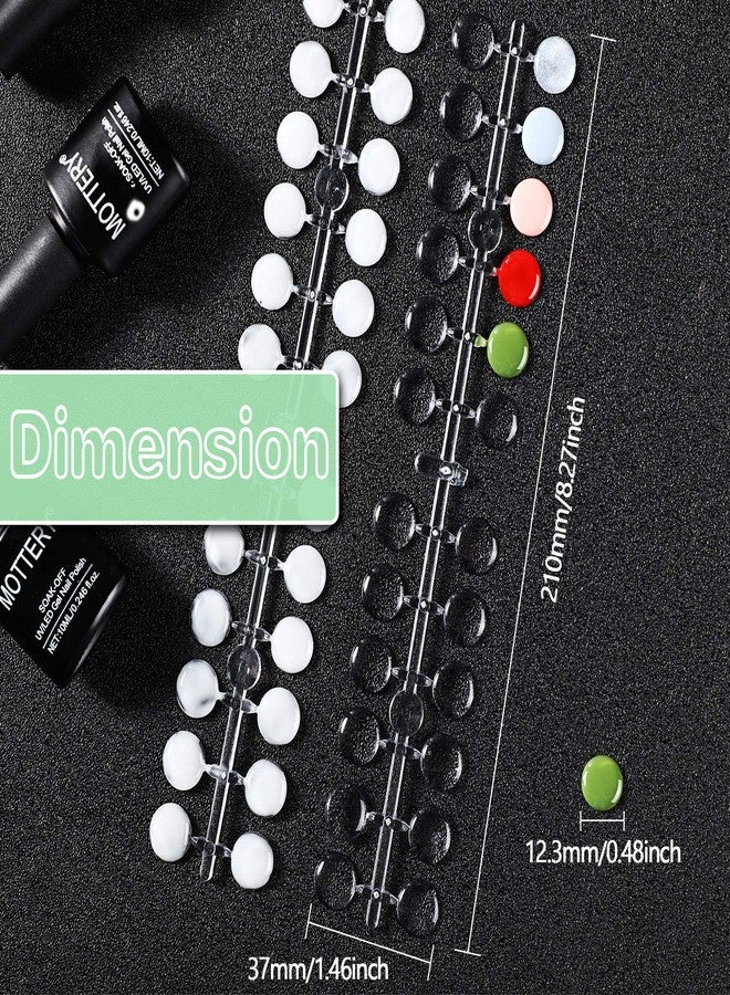 Maitys 10 Sheets False Nail Tips Color Chart 240 Pieces Flat Back Fake Display Tips Nail Art Color Display Card with 2 Sheets Adhesive Stickers for Colorful Polish, Transparent - Image 5