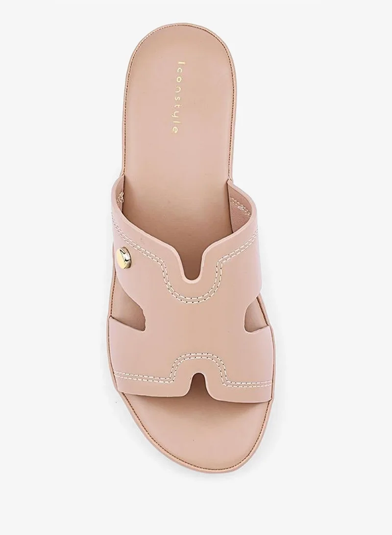 IconStyle Crystal Embellished Slip-On Sandals