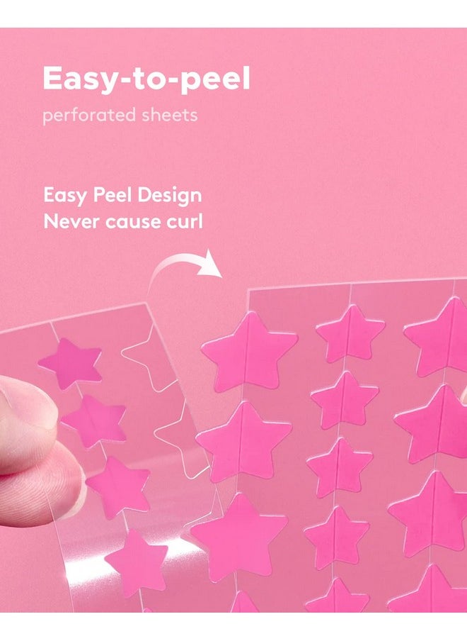 LitBear LitBear Star Pimple Patches, Black & Pink Hydrocolloid Acne Patches with Tea Tree Oil & Centella, Cute Pimple Stickers Zits Patches For Face Blemished Spot Patch Acne Dots, 112 Patches, 14mm & 10mm  - Image 4