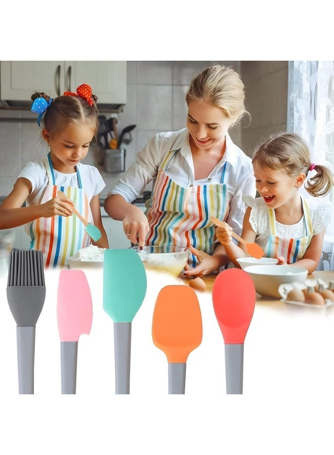 5-piece silicone kitchen utensil set with long handles - Image 5