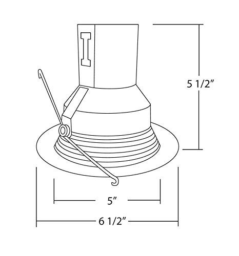 NICOR Lighting 5 inch Black Recessed Baffle Trim (15511BK) - Image 2