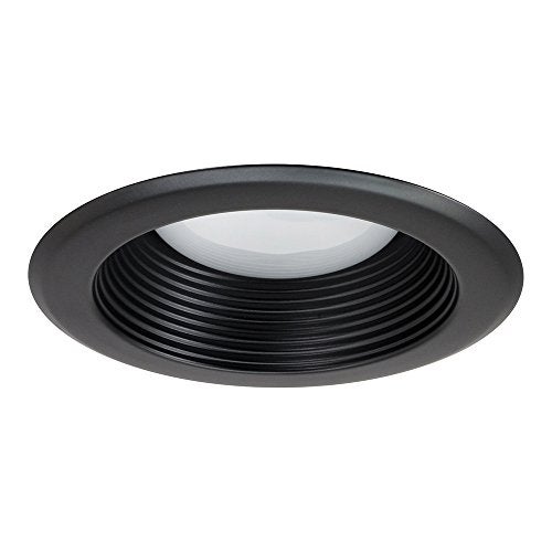 NICOR Lighting 5 inch Black Recessed Baffle Trim (15511BK) - Image 4
