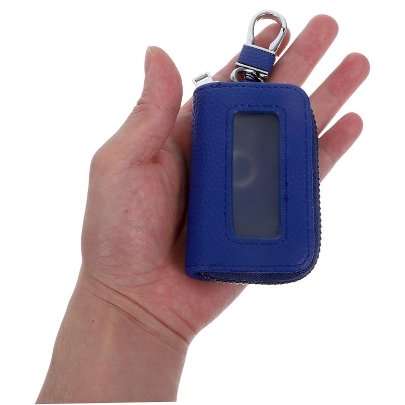 Car Key Pouch With Vintage Design Protective Sleeve For Key Fob Zippered Storage For Small Items And Coins Leather Stylish Accessory For Men And Women - Image 5