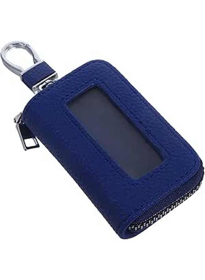 Car Key Pouch With Vintage Design Protective Sleeve For Key Fob Zippered Storage For Small Items And Coins Leather Stylish Accessory For Men And Women - Image 1