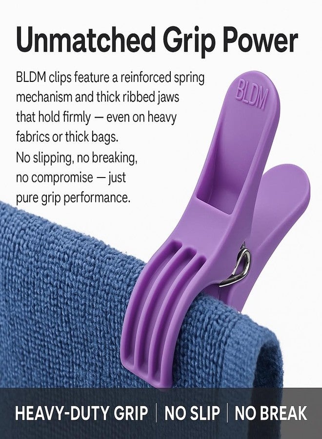 BLDM Super Strong Plastic Clips: Heavy-Duty Rust Free Pegs for Cloth Drying, Ideal for Hangers, Rods, Ropes, Towels, Cloths Clip Comes with Storage Box (12) - Image 3