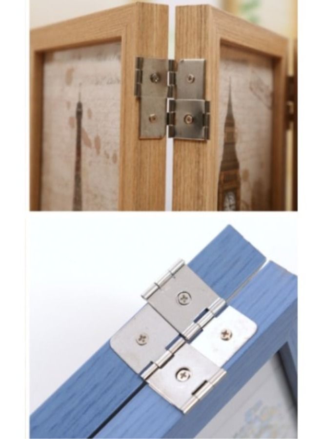 Two-Fold Photo Frame: Versatile Display for Double the Memories (Four Photos)(Natural Wood) - Image 5