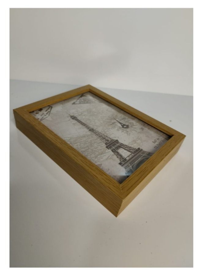 Two-Fold Photo Frame: Versatile Display for Double the Memories (Four Photos)(Natural Wood) - Image 3