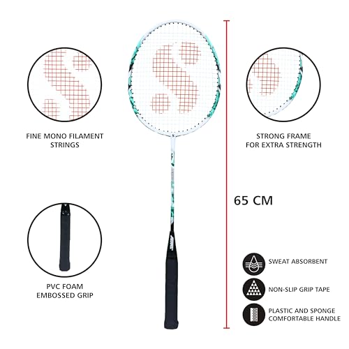 Silvers Silver's Aluminium Camo 7.0 Badminton Kit (2 Racquets with Full Cover)(Blue/White) - Image 3