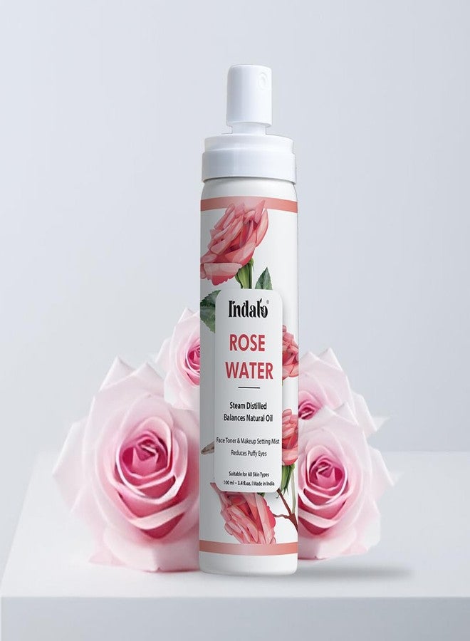 Indalo Rose Water for Hydrated & Glowing Skin | Premium Toner & Cleanser for Soft & Smooth Skin | Balances & Restores Skin's pH Levels - 200ml - Image 2