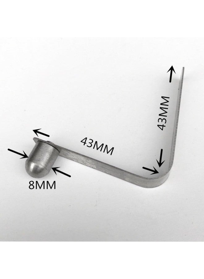 6Pc 8mm Kayak Paddle Tent Pole Push Solid on Spring Snap Clip Single Pin - Image 3