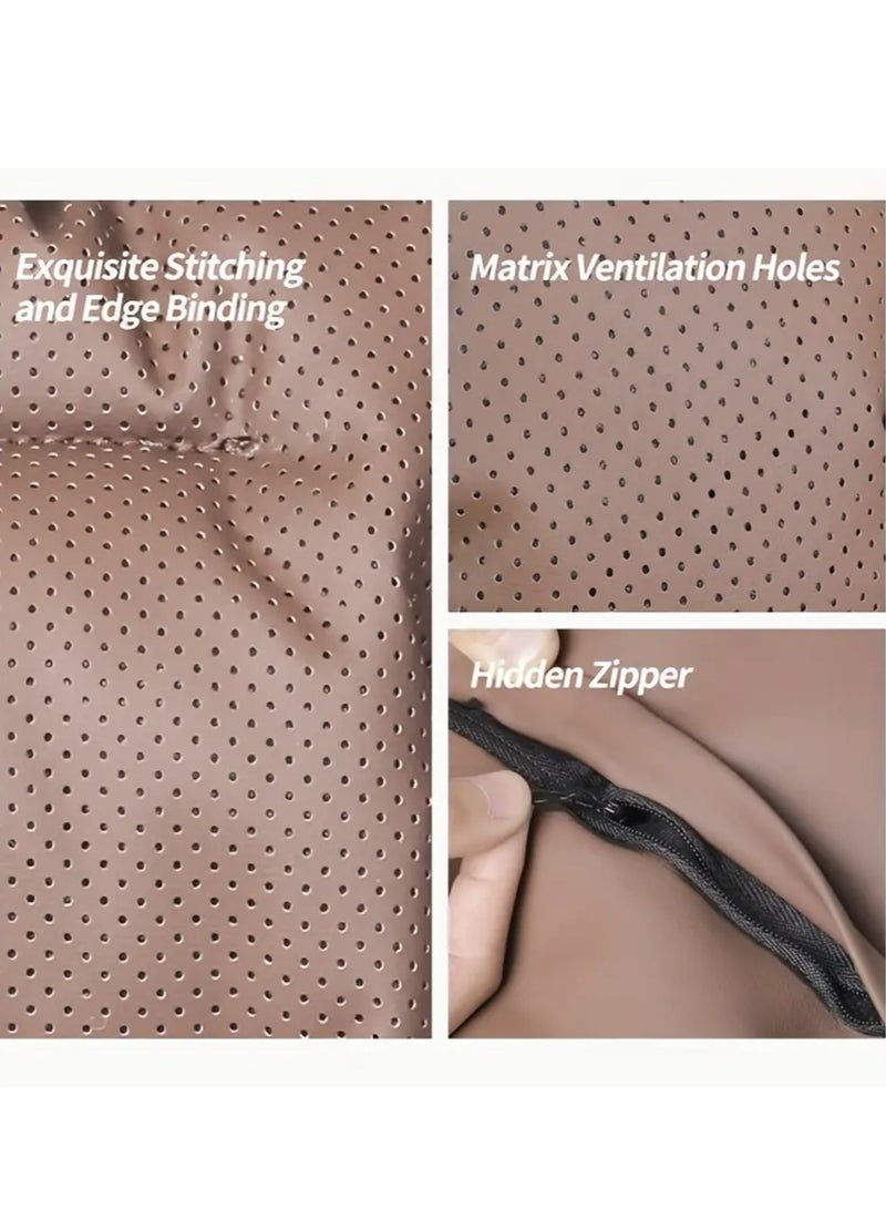 Leather Headrest car Neck Pillow,Head Support Rest Driver,33x23cm,Adjustable Travel Vehicle Cushion - Image 3