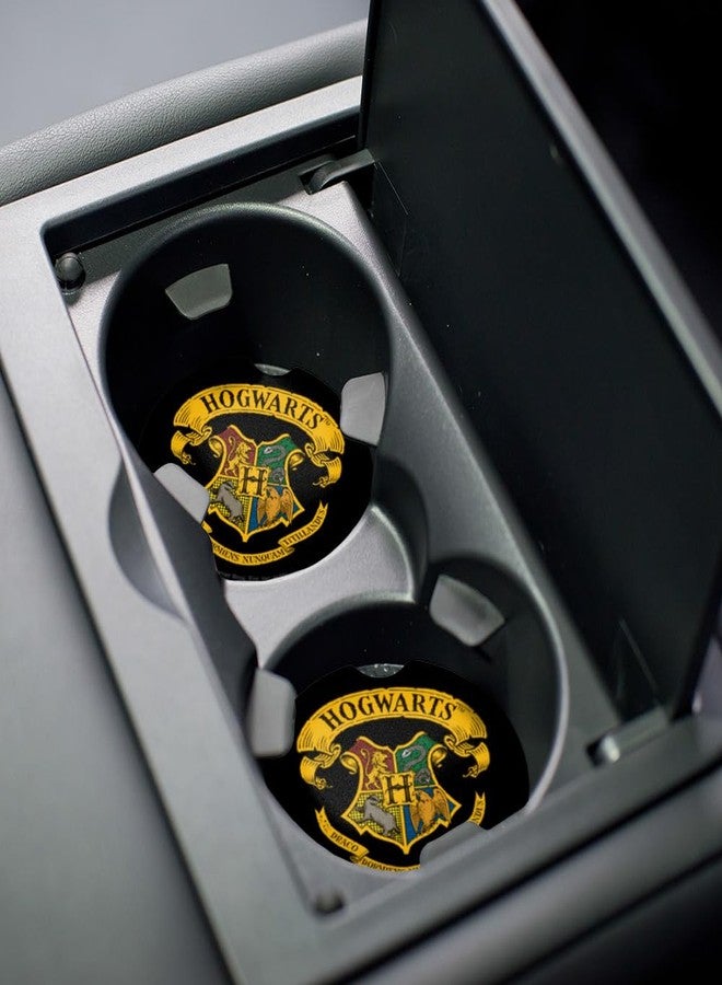 GRAPHICS & MORE Harry Potter Ilustrated Hogwart's Crest Car Coasters, Pack of 2, 2.5" Ceramic Stone - Image 5