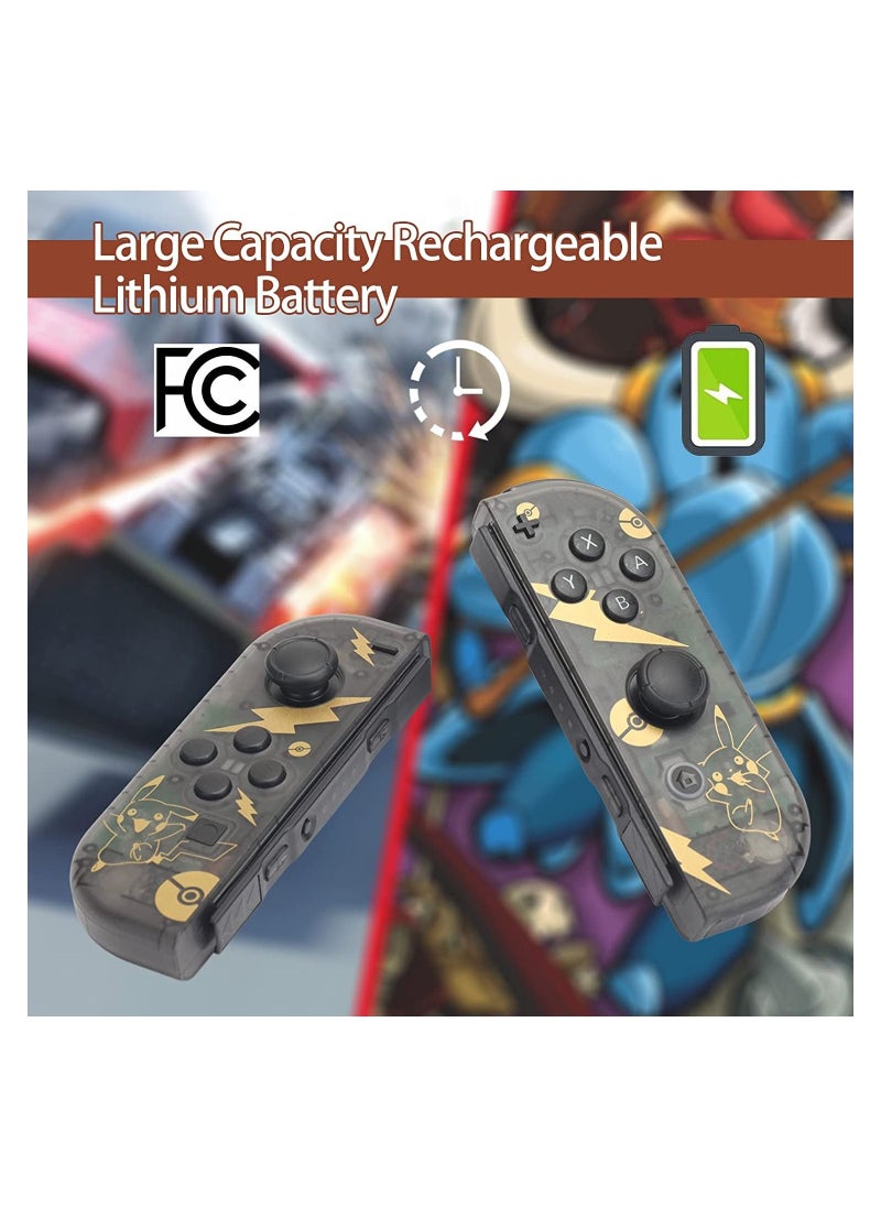 Pokemon Joy Con Game Controller Compatible with Nintendo Switch and OLED Replacement for Switch Joy Pad Wireless Controllers Support Dual Vibration / Wake-up / Motion Control