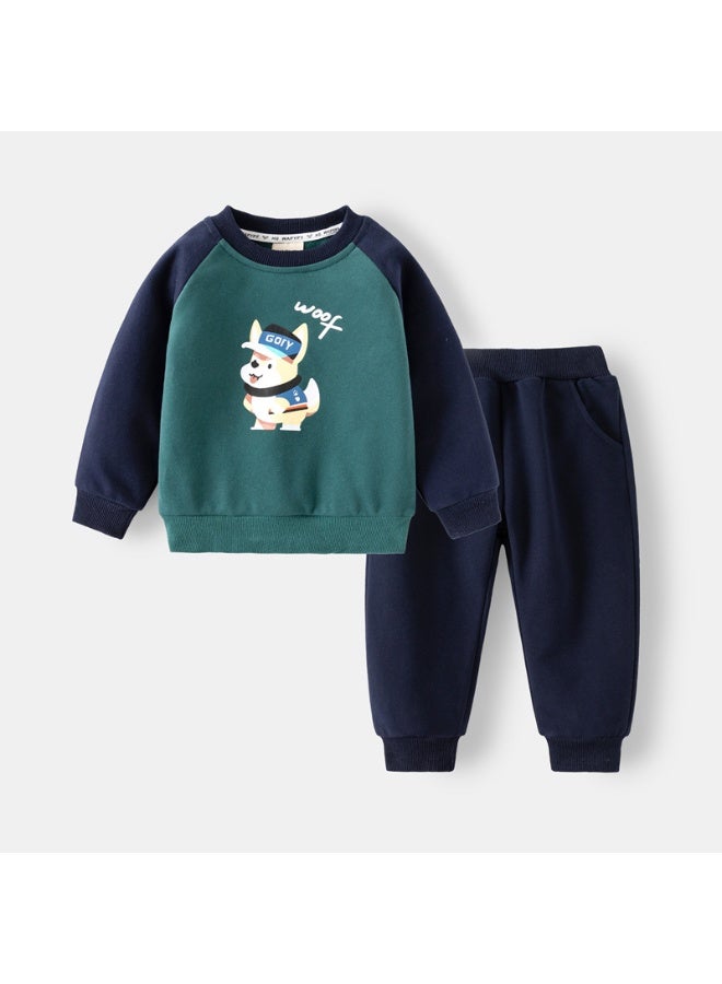 طقم رياضي مكون من سترة كارتونية وسروال للأطفال الأولاد - إصدار جديد