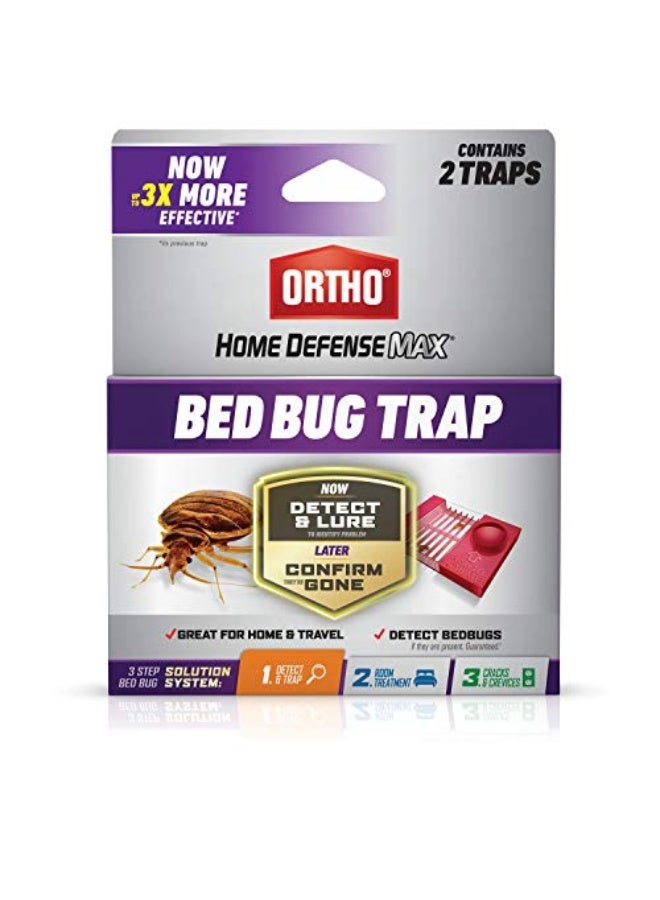 Ortho Home Defense Max Bed Bug Trap Detect Bed Bugs in Homes and While Traveling 2Pack - Image 1