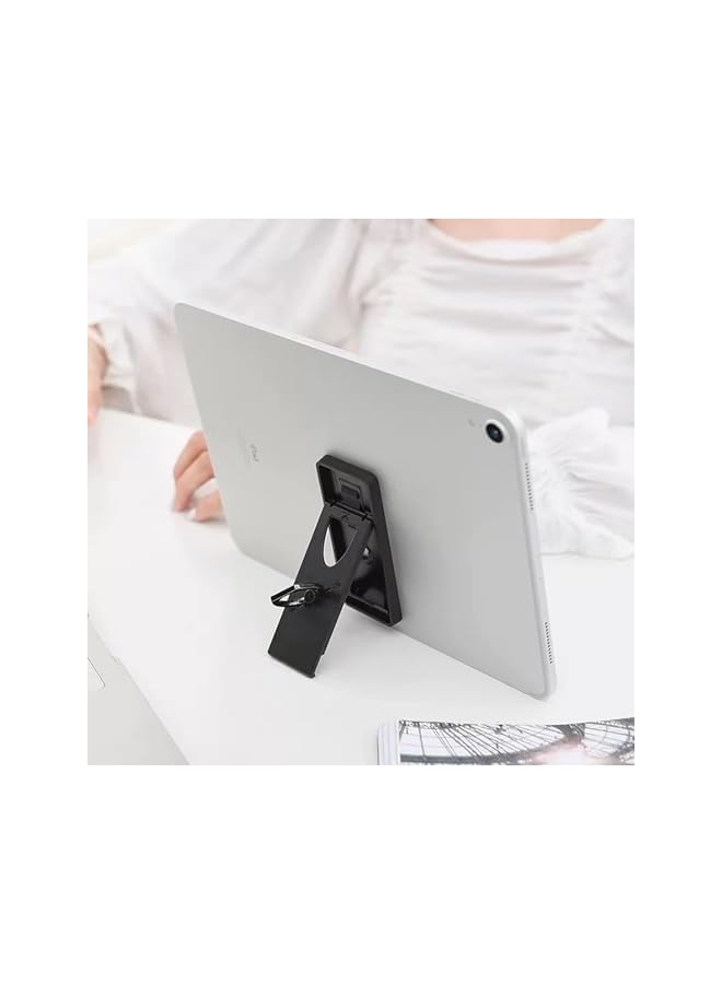 S-TOP 2-Pack Universal Tablet Stand with Hand Strap - 360° Adjustable Grip for 7-11" Tablets | Adhesive Handle Holder for iPad, Galaxy Tab, Dragon Touch | Portable Black Mount for Reading & Watching - Image 2