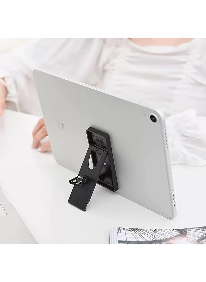 S-TOP 2-Pack Universal Tablet Stand with Hand Strap - 360° Adjustable Grip for 7-11" Tablets | Adhesive Handle Holder for iPad, Galaxy Tab, Dragon Touch | Portable Black Mount for Reading & Watching - Image 1