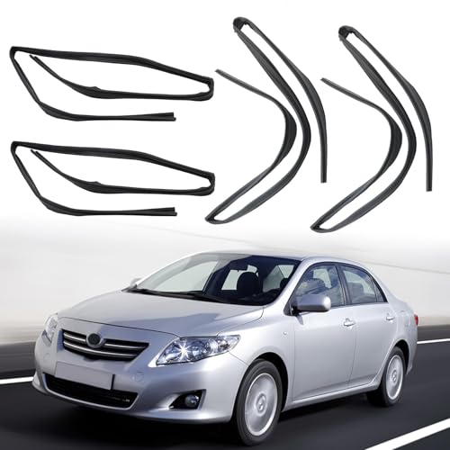 FZJDSD Front Rear Door Glass Run Channel Felt Compatible with Toyota Corolla Altis Limo Sedan CE120 ZZE122 2002-2006 4-Door Replace 68151-02050,68141-02060,68152-02050,68142-02050 - Image 1