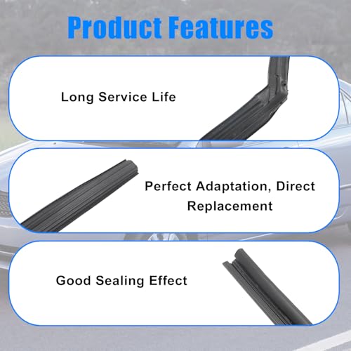 FZJDSD Front Rear Door Glass Run Channel Felt Compatible with Toyota Corolla Altis Limo Sedan CE120 ZZE122 2002-2006 4-Door Replace 68151-02050,68141-02060,68152-02050,68142-02050 - Image 3