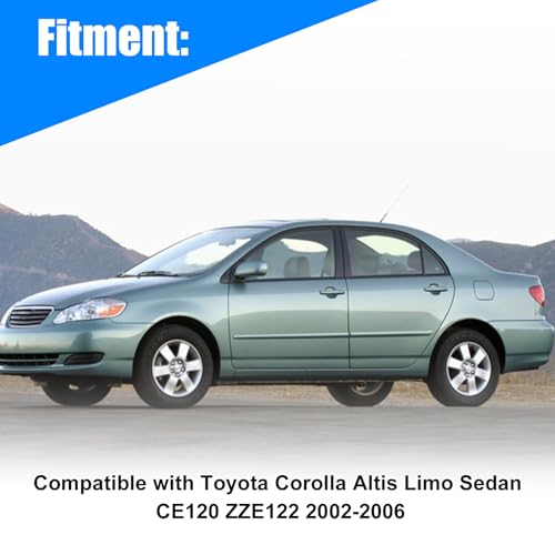 FZJDSD Front Rear Door Glass Run Channel Felt Compatible with Toyota Corolla Altis Limo Sedan CE120 ZZE122 2002-2006 4-Door Replace 68151-02050,68141-02060,68152-02050,68142-02050 - Image 2