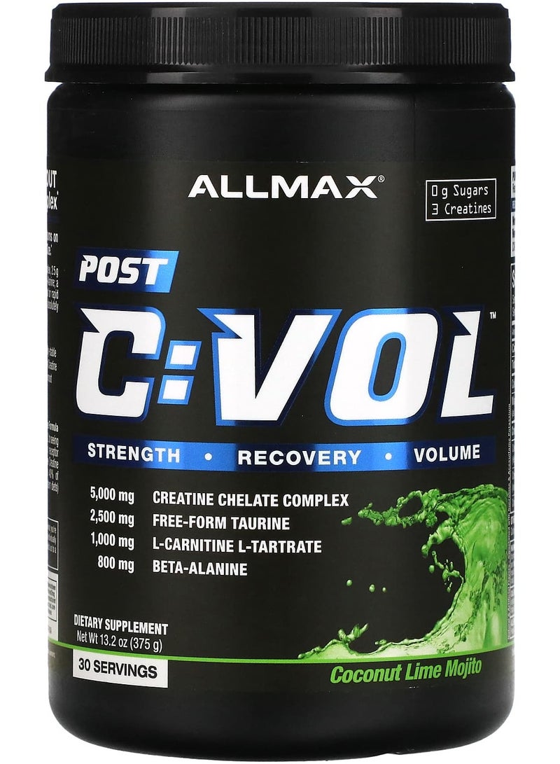 Allmax C:VOL, Post, Coconut Lime Mojito, 13.2 oz (375 g)